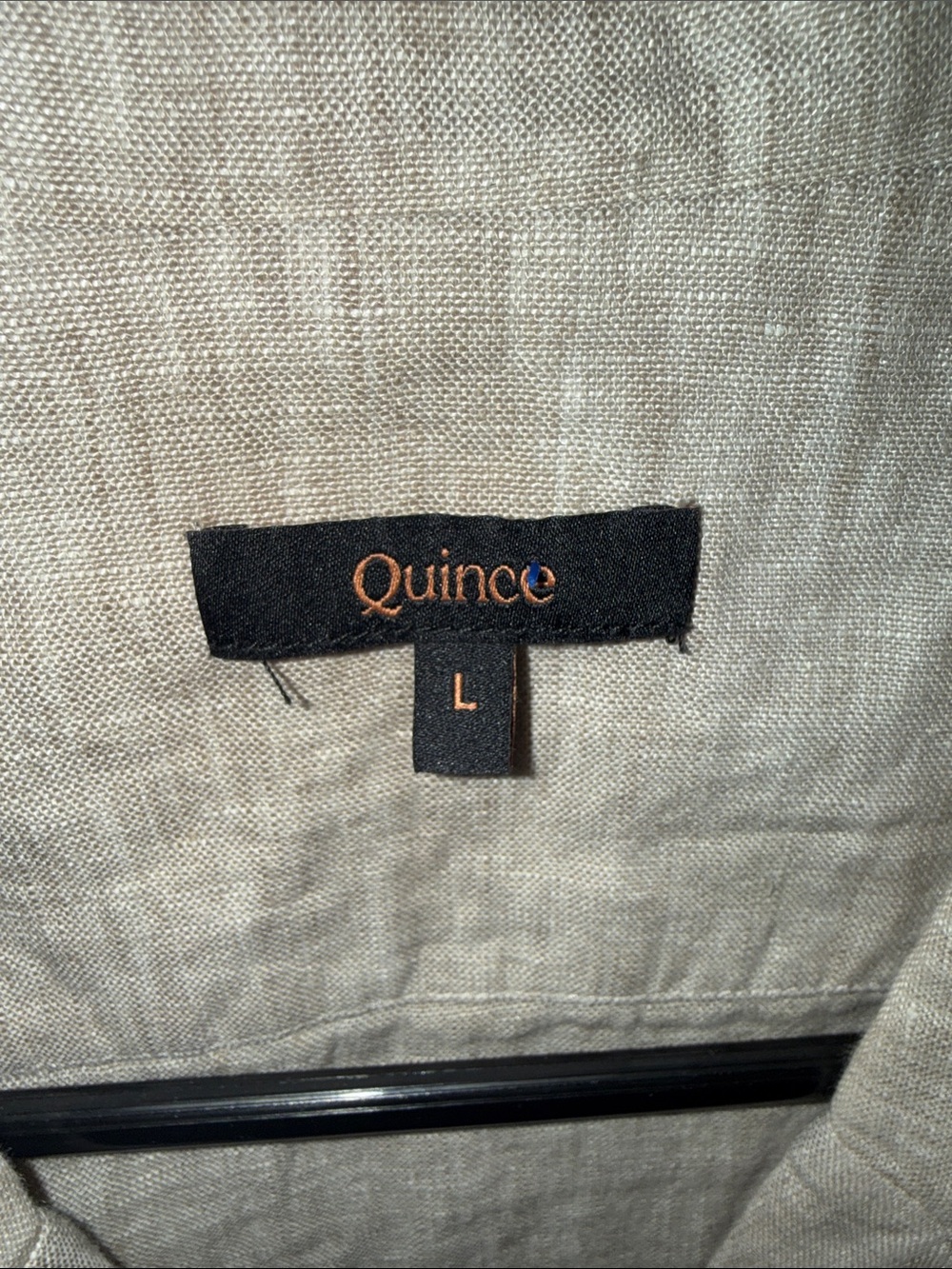 Quince Relaxed Linen Short-Sleeve Button-Down Top - Taupe - Picture 2 of 7